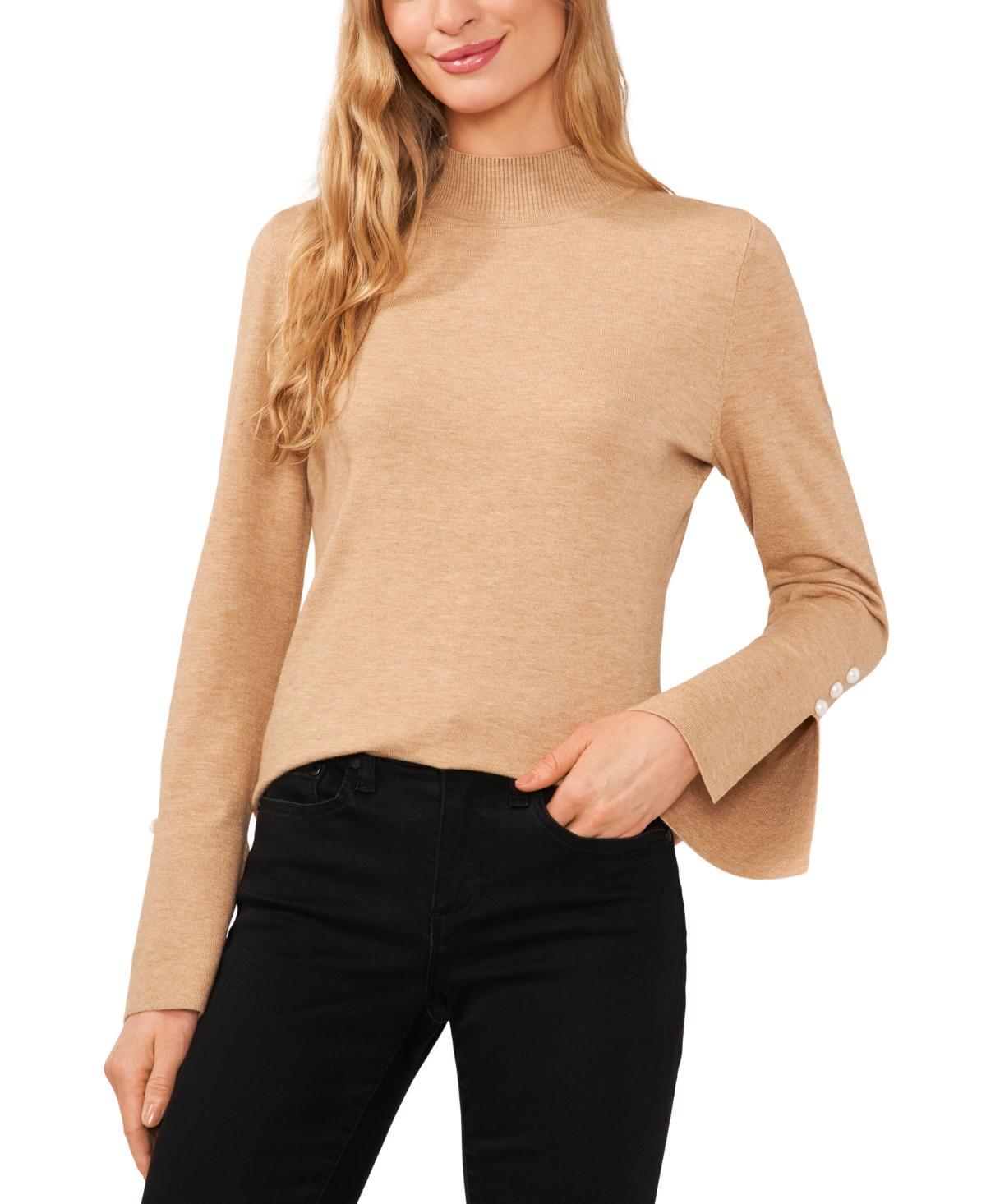 CeCe Imitation Pearl Cuff Sweater Product Image