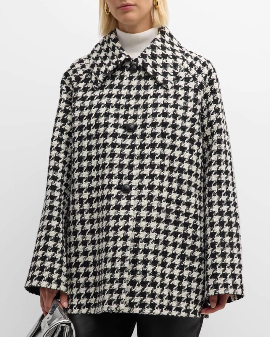 Oversized Houndstooth Car Coat Product Image