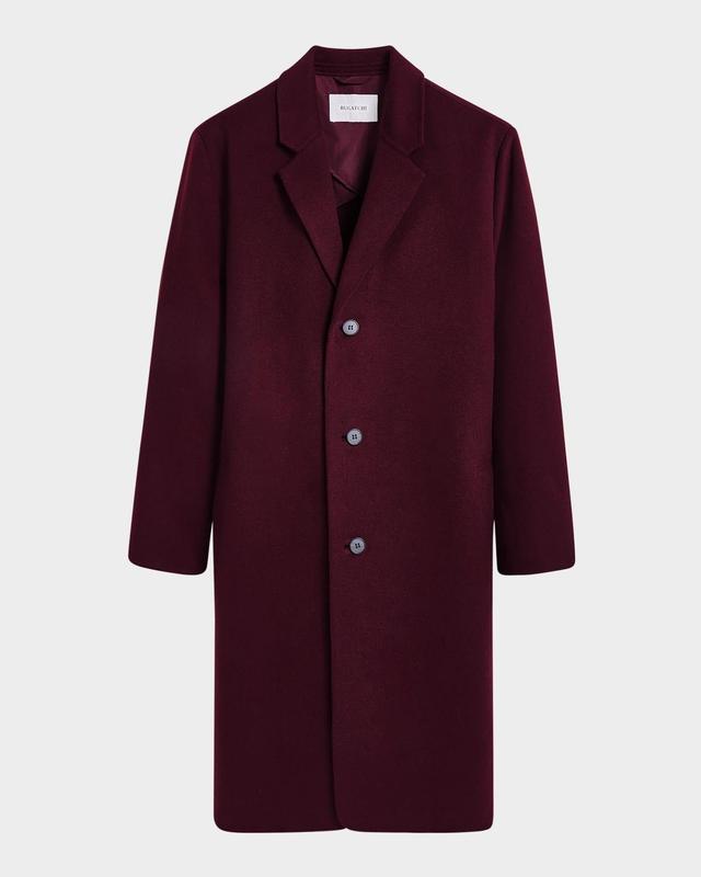 Men's Wool Single-Breasted Overcoat Product Image