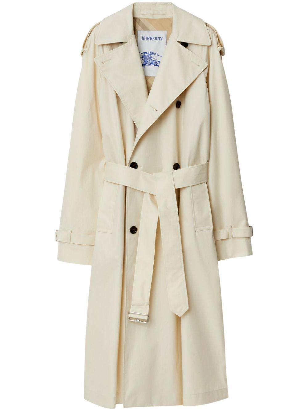 double-breasted cotton trench coat  product image