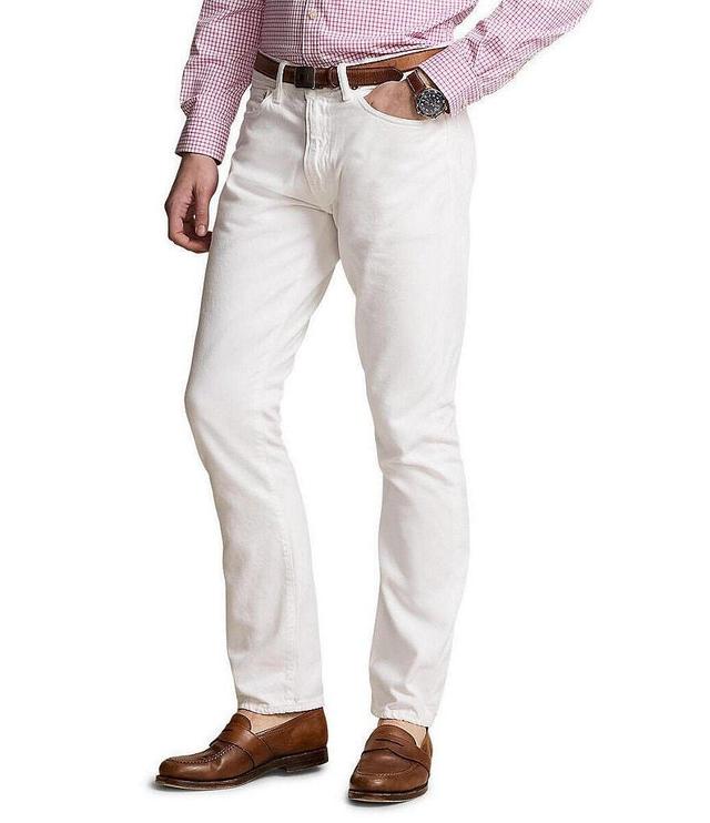 Polo Ralph Lauren Varick Slim Straight Garment-Dyed Jeans Product Image