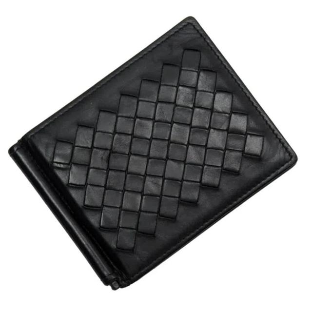 Intrecciato Black Leather Wallet  () Product Image