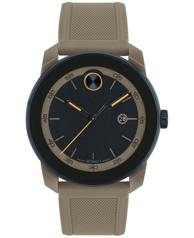 Movado Mens Swiss Bold TR90 Gray Silicone Strap Watch 42mm Product Image