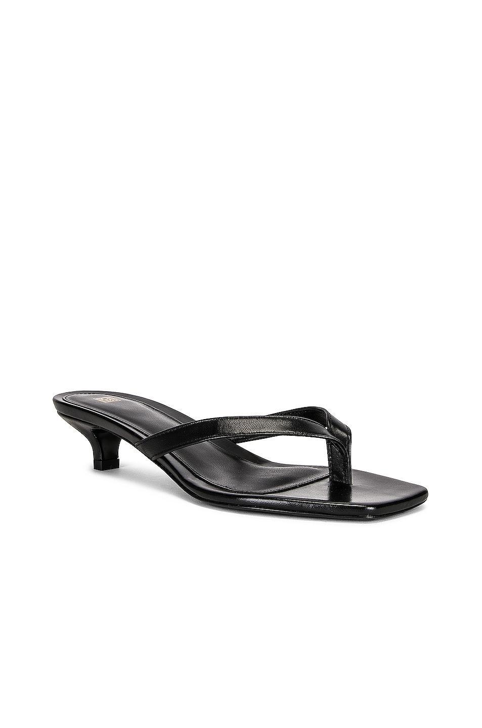 Toteme Flip Flop With Heel Sandal in Black - Black. Size 36 (also in 41). Product Image