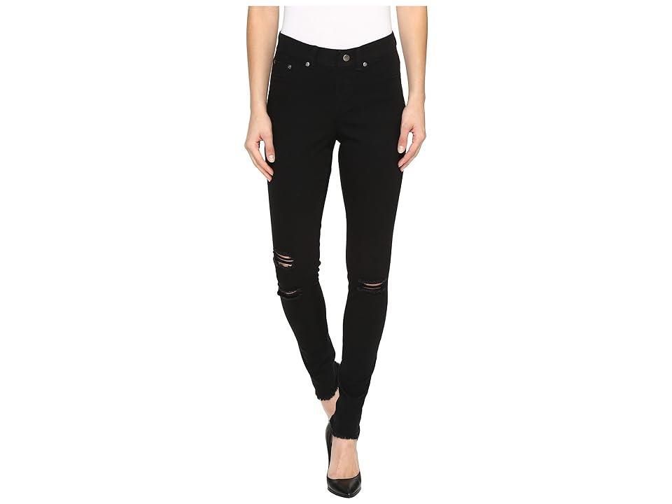 HUE Ripped Knee Denim Leggings Women's Jeans Product Image