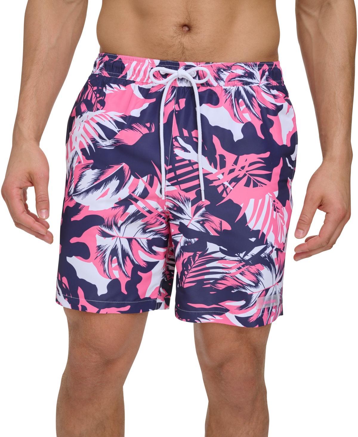 Calvin Klein Mens Island Camo Printed 7 Swim Trunks Product Image