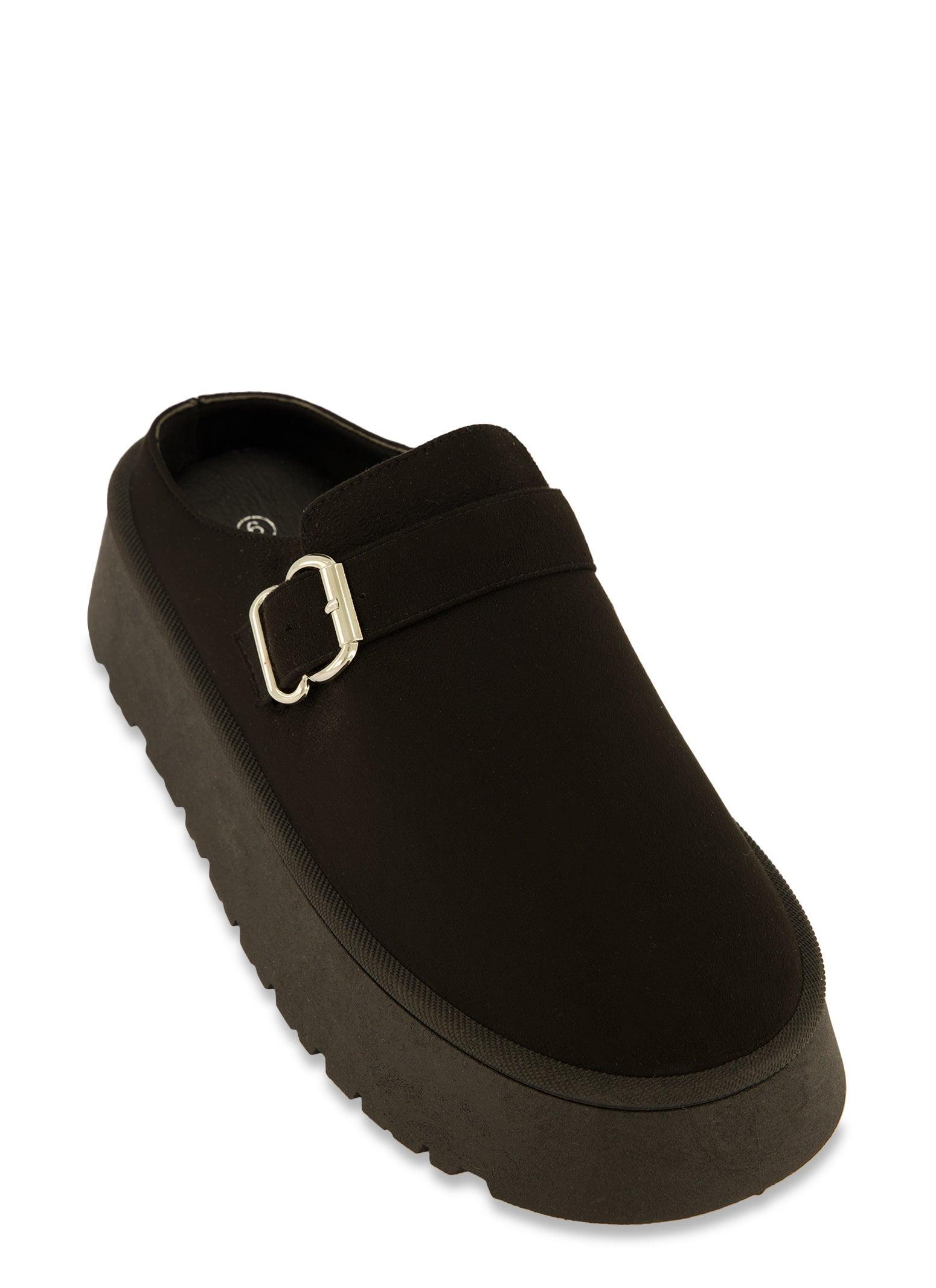 Womens Buckle Platform Clogs product image