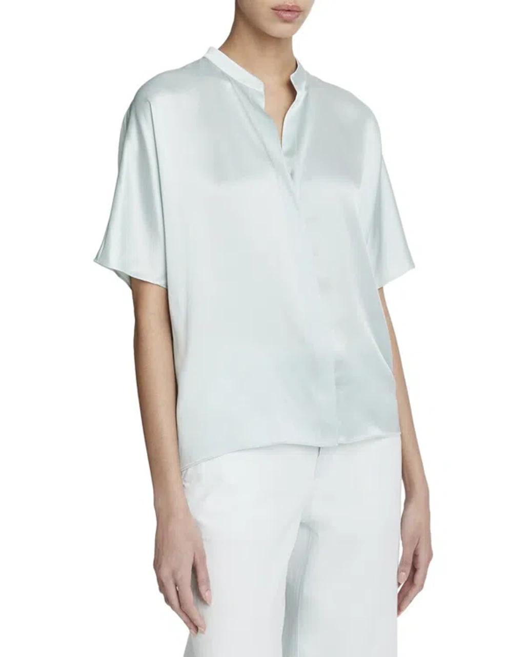 VINCE Dolman Silk Blouse In Blue Product Image