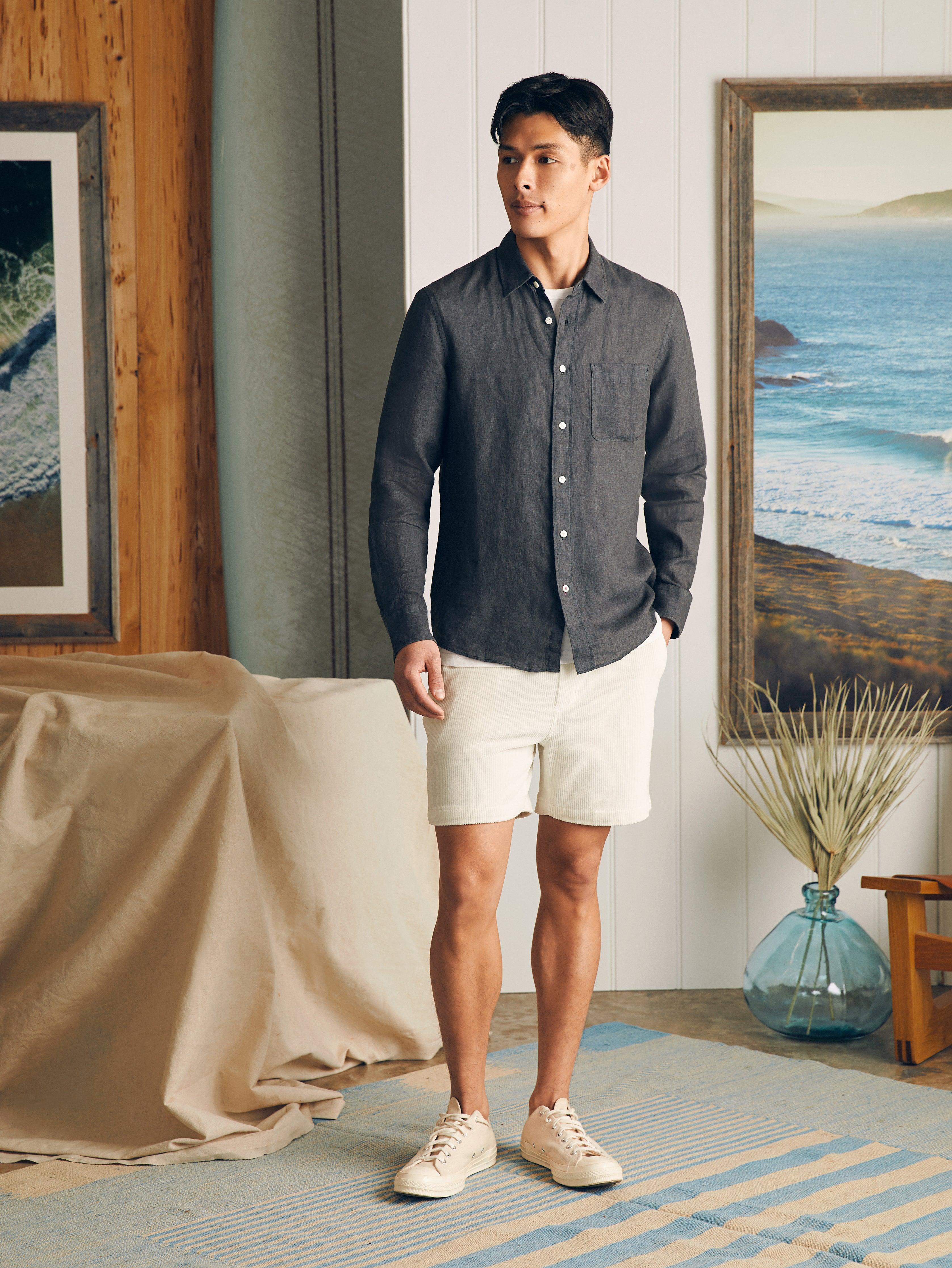 Laguna Linen Shirt - Washed Black Product Image