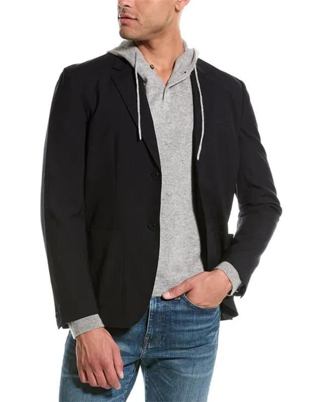 Shift Wool-blend Blazer In Blue Product Image