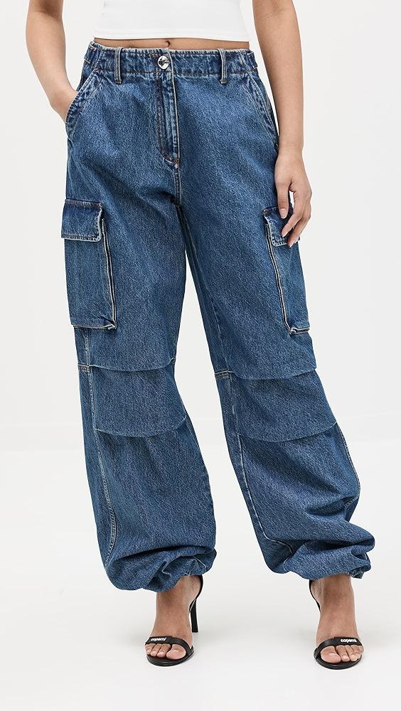 Coperni Denim Wide Leg Cargo Pants | Shopbop Product Image