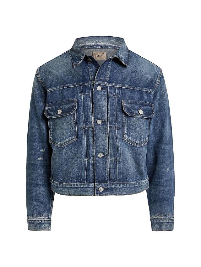 Mens Denim Trucker Jacket Product Image