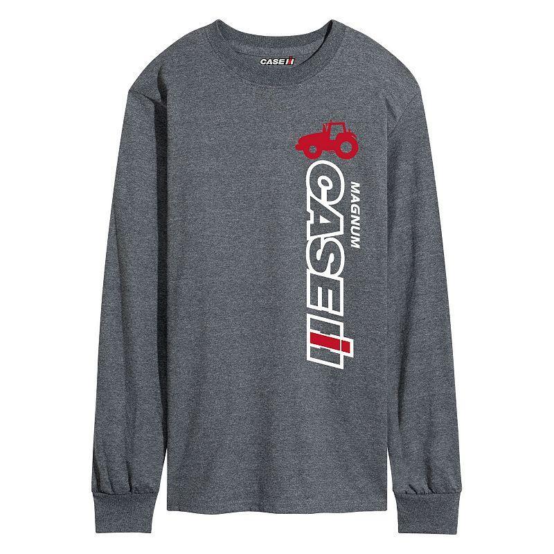 Mens Case IH Vertical Logo Long Sleeve Graphic Tee Black Product Image