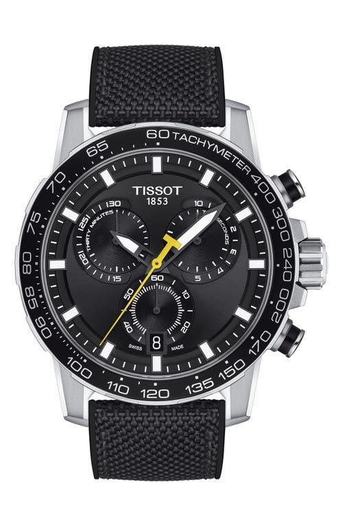 Tissot Mens Supersport Chronograph Black Fabric Strap Watch Product Image