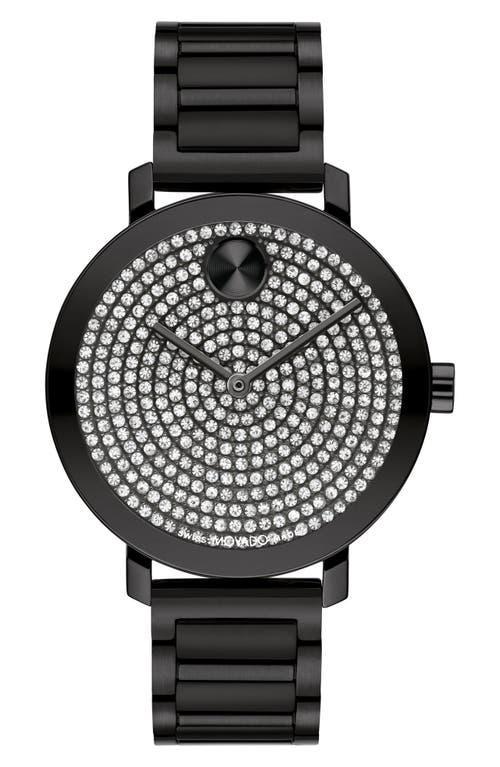 Movado Womens Bold Evolution 2.0 Swiss Quartz Ionic Plated Black Steel Watch 34mm Product Image