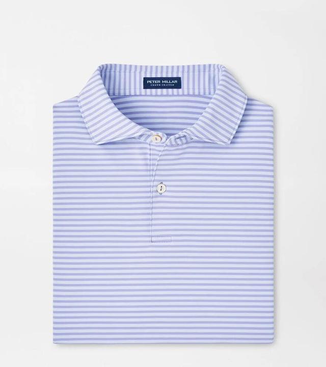 Peter Millar Mens Sawyer Performance Jersey Polo | Color: Lavender Fog | Size: L Product Image