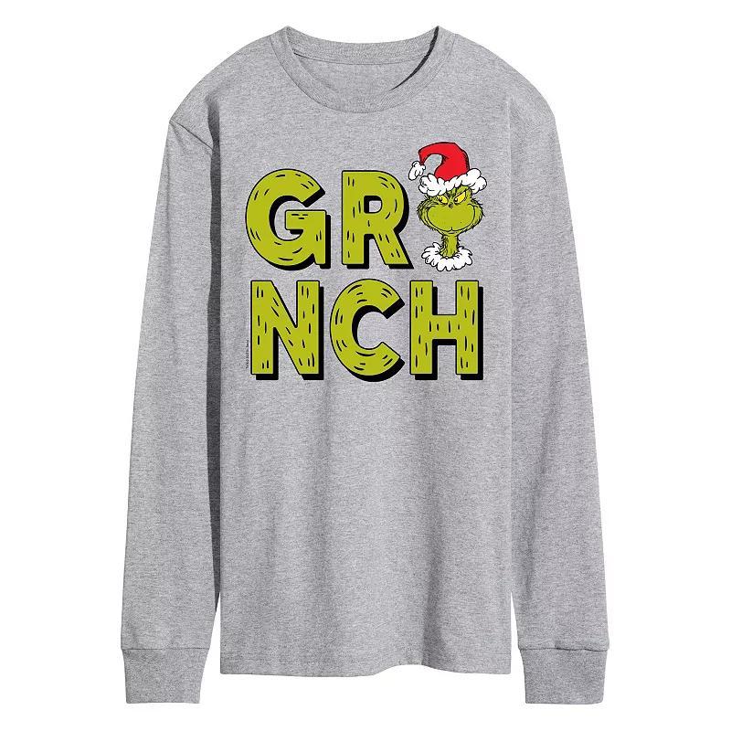 Mens Dr. Seuss Grinch Fur Long Sleeve Tee Product Image