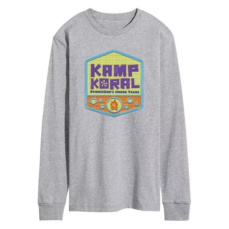 Mens SpongeBob SquarePants Kamp Koral Long Sleeve Graphic Tee Product Image