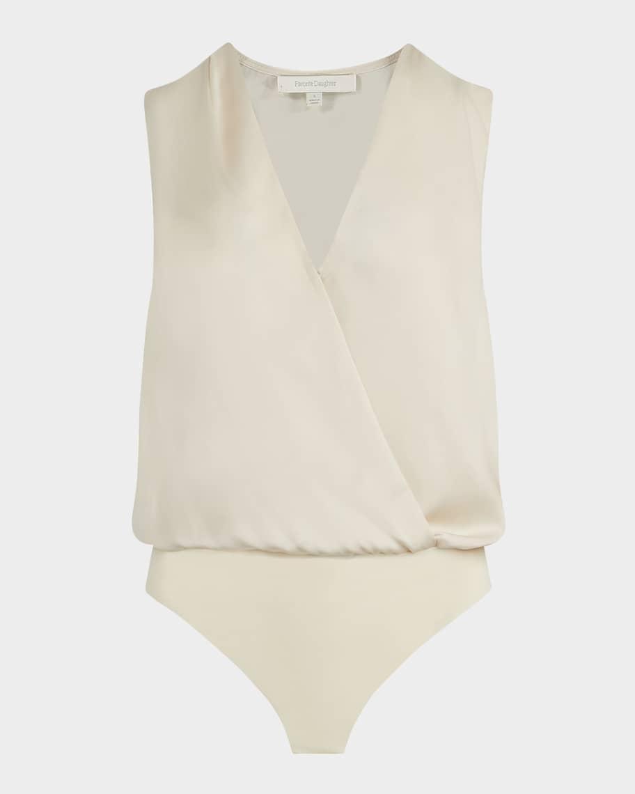 The Sleeveless Date Satin Bodysuit Product Image