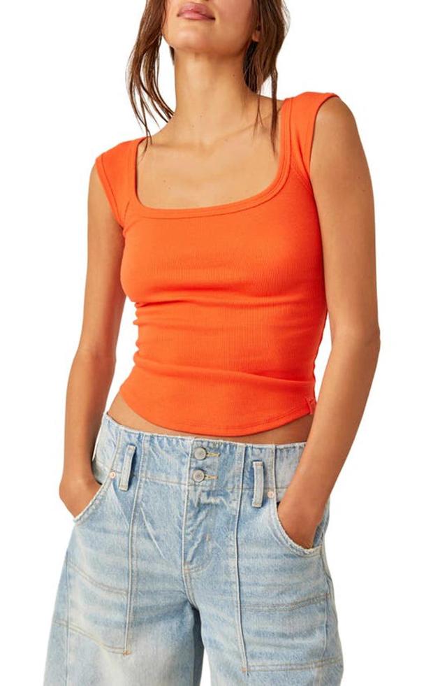 Hummingbird Stretch Cotton Top In Mandarin Product Image