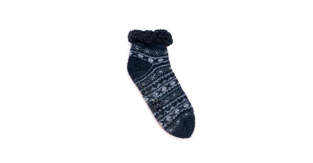 Mens MUK LUKS Refined Cozy Shortie Cabin Socks Red Product Image