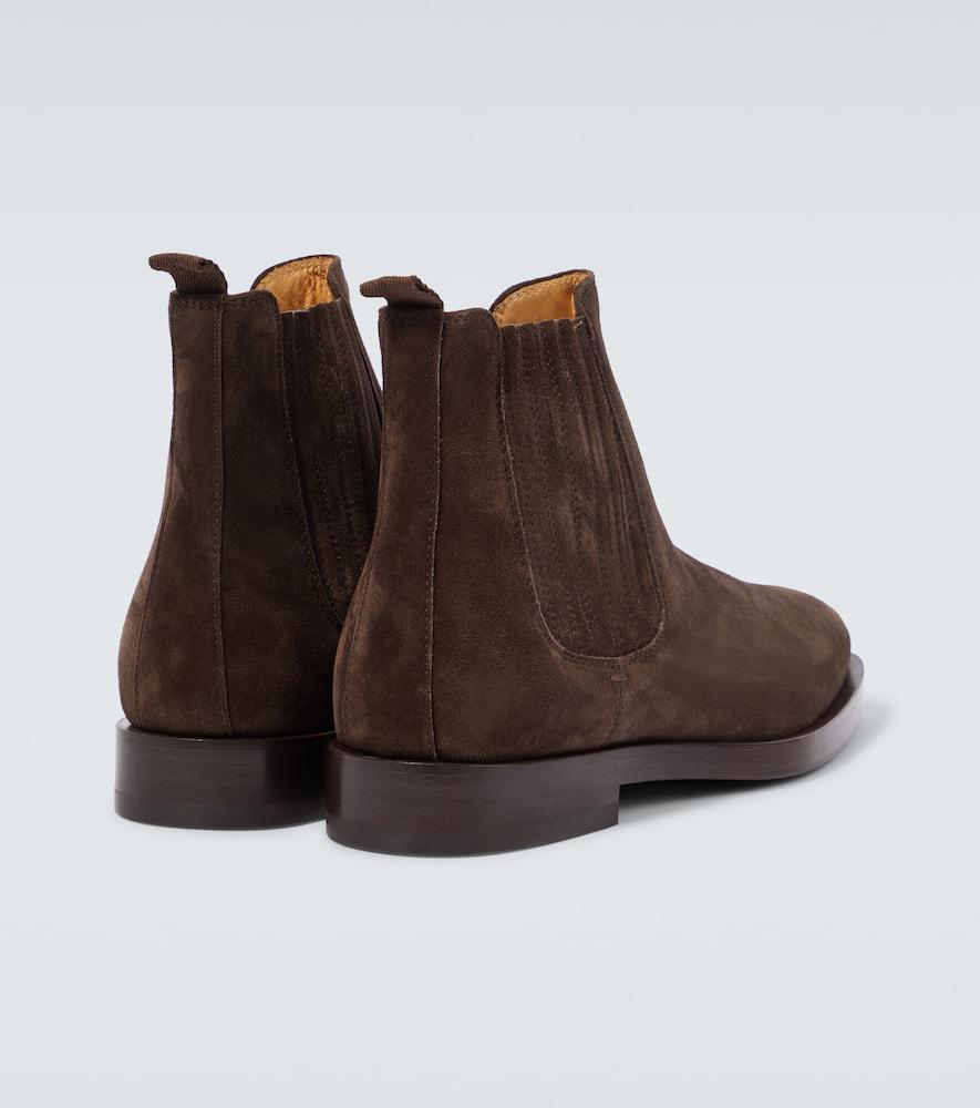 Suede Chelsea Boots In Brown Product Image