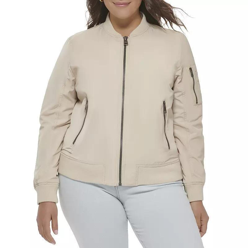 Plus Size Levis Newport Classic Bomber Jacket, Womens Pink Blush Product Image