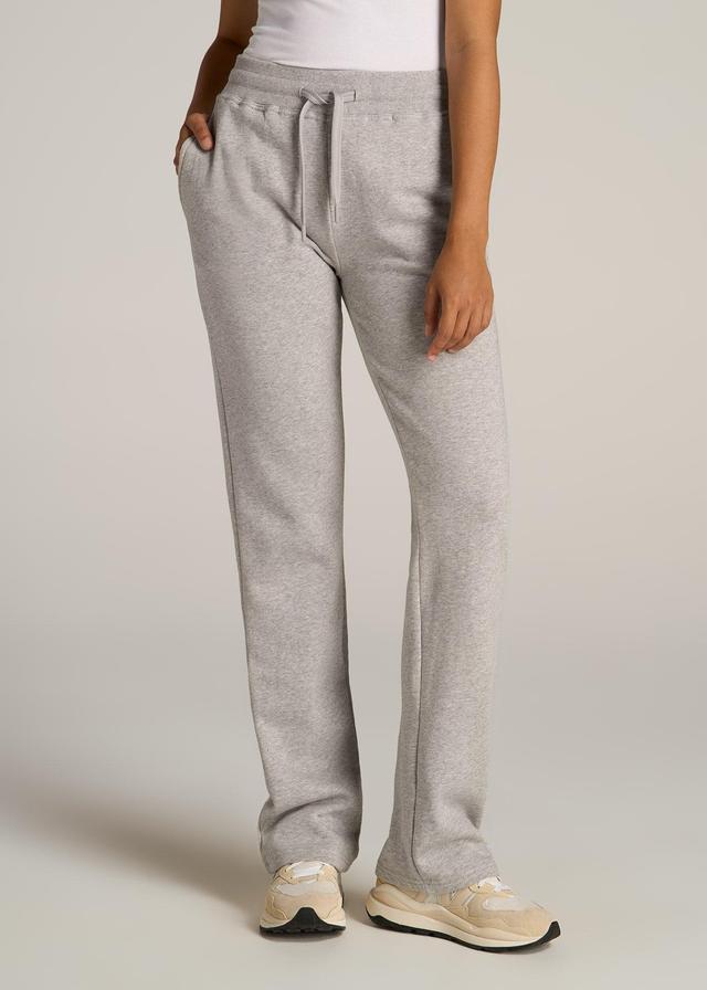 Wearever Fleece Open-Bottom Sweatpants for Tall Women in Grey Mix Female Product Image