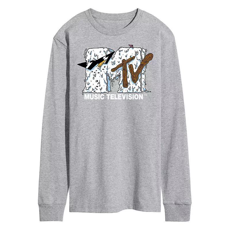 Mens MTV Snowman Logo Long Sleeve Graphic Tee Product Image