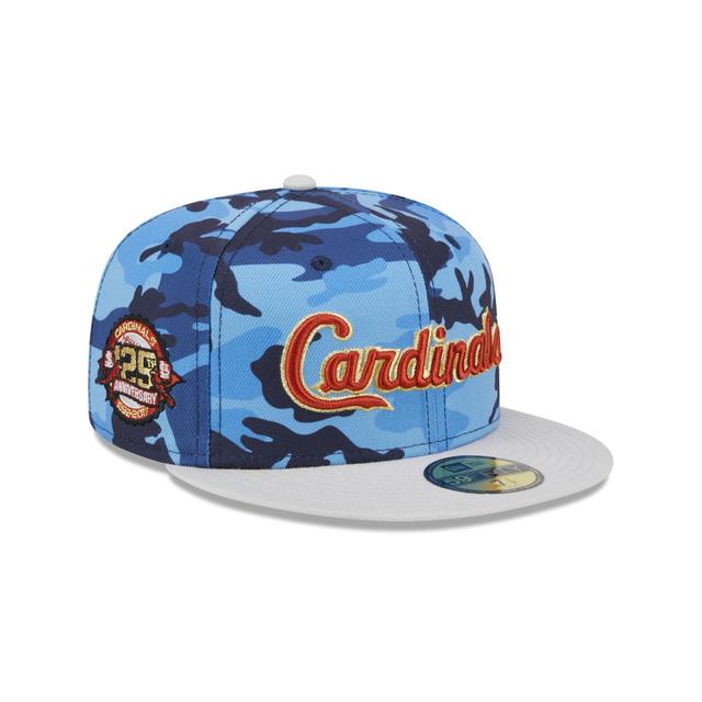 St. Louis Cardinals Blue Camo 59FIFTY Fitted Hat Male Product Image