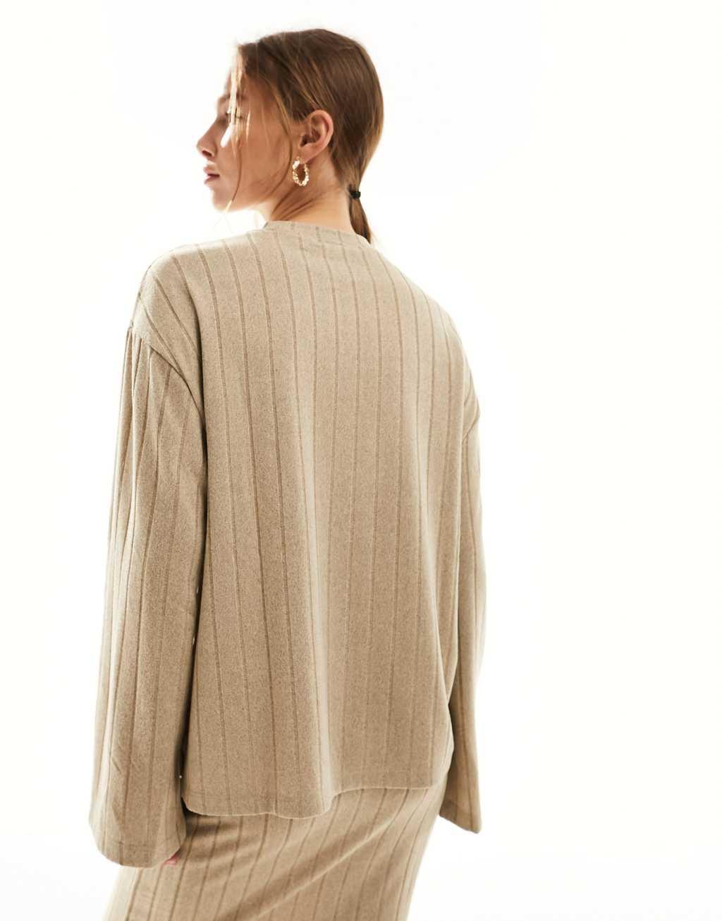 JDY ribbed sweater in beige - part of a set Product Image