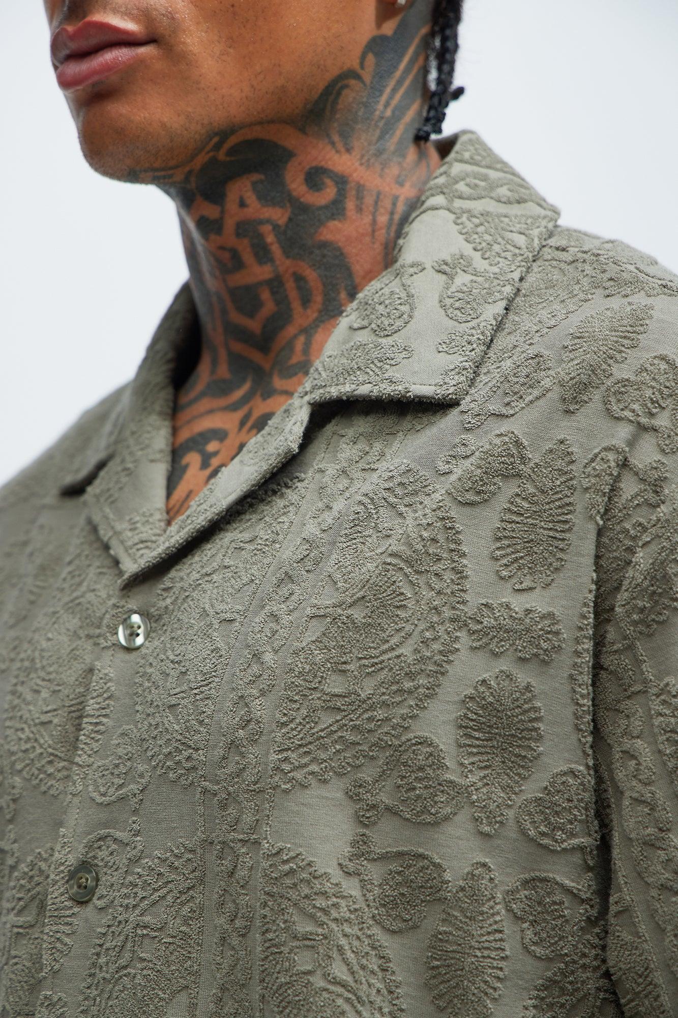 Link Textured Shirt - Olive Product Image