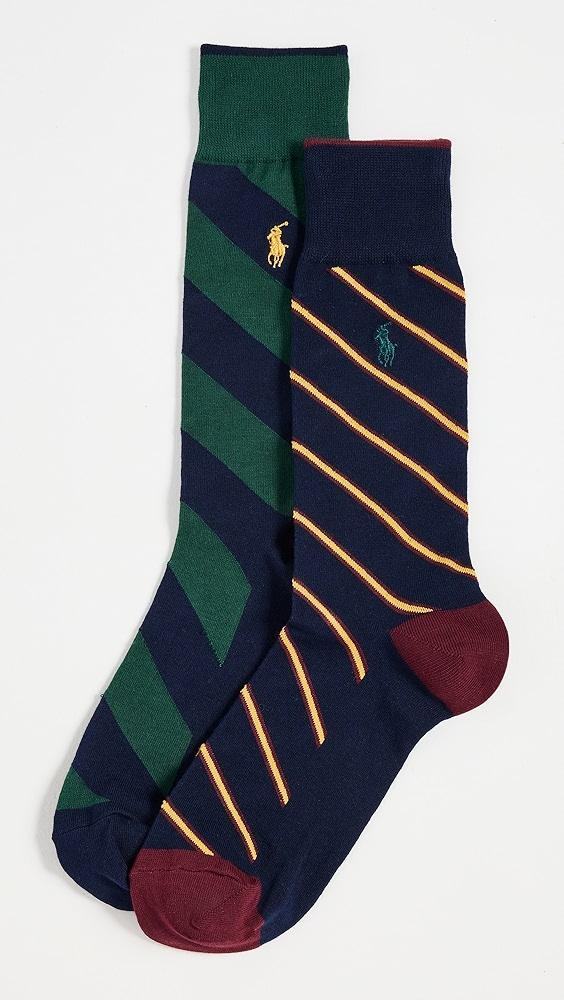 Polo Ralph Lauren Diagonal Stripe Socks 2 Pack | Shopbop Product Image