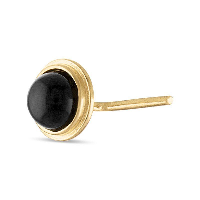 Amella Jewels 10k Gold Onyx L-Post Nose Stud, Womens, Yellow Product Image