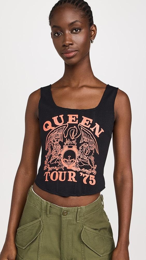 alice + olivia Breslin Band Tee Corset Top | Shopbop Product Image