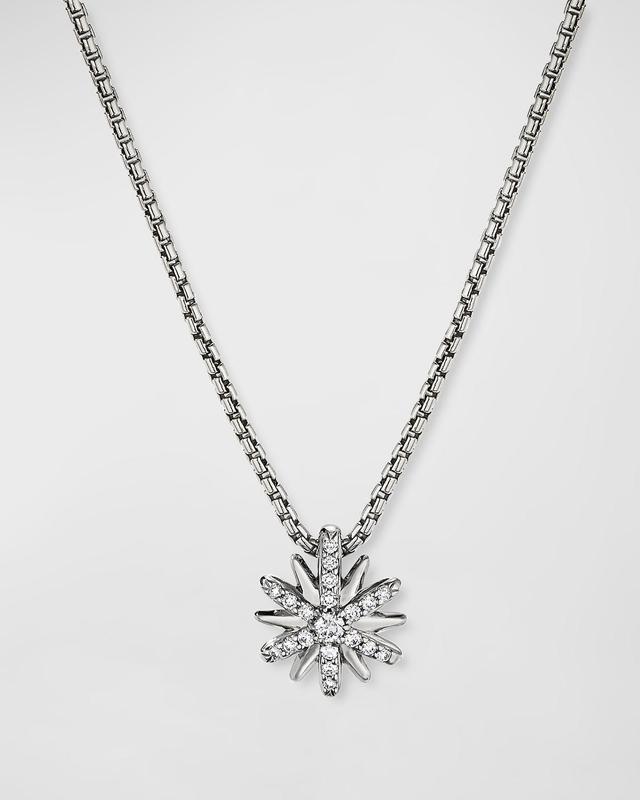 Womens Petite Starburst Station Necklace With Diamonds Product Image