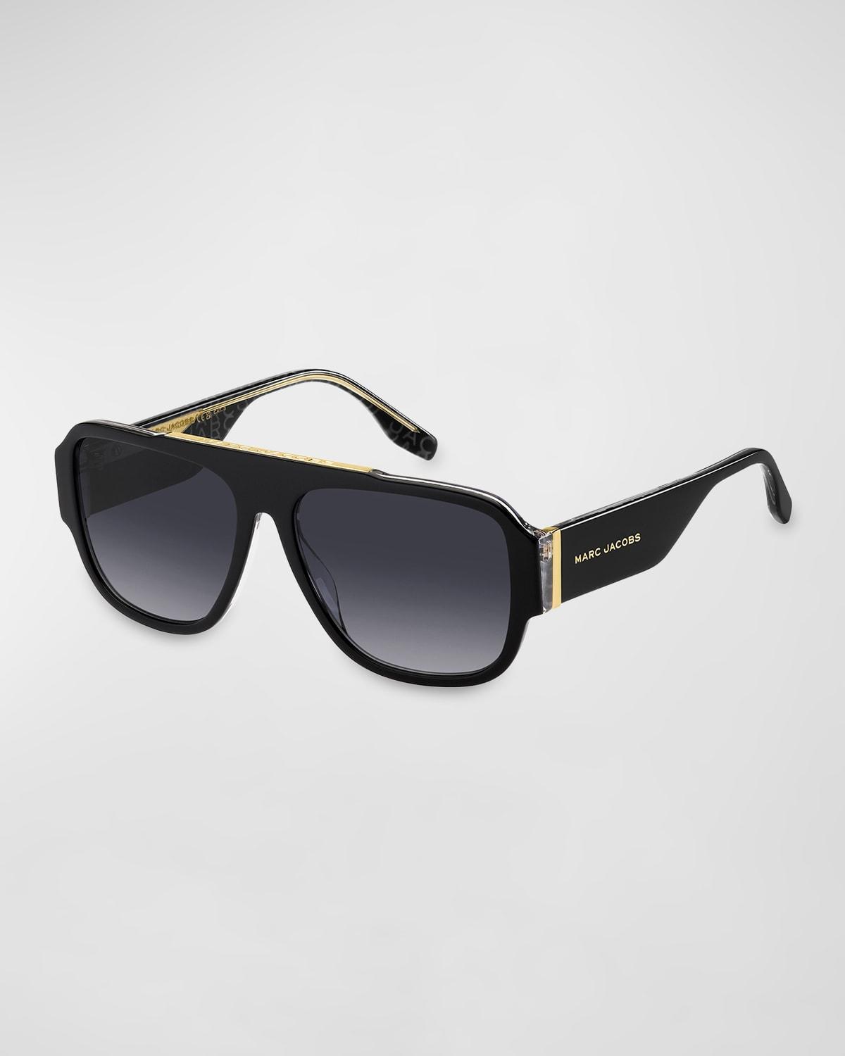 Marc 756S Flat-Top Acetate Rectangle Sunglasses Product Image