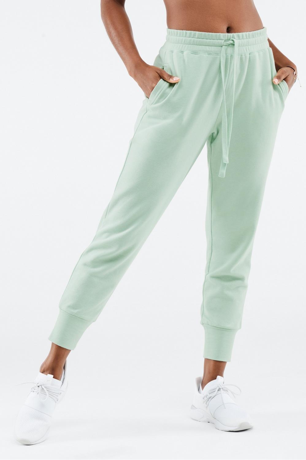 Fabletics Luxe Terry Jogger Womens green Size XXS Product Image