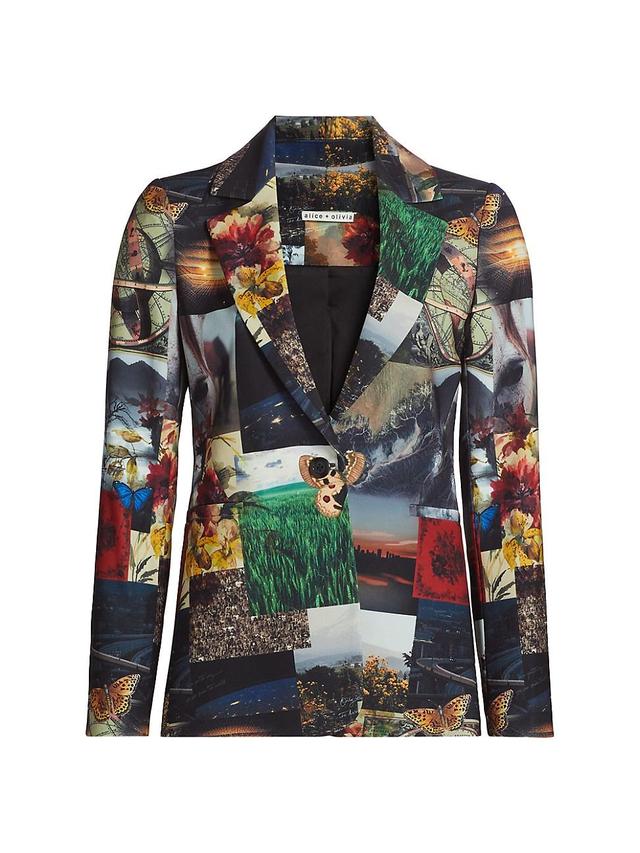 Womens Macey Photographic-Print Blazer Product Image