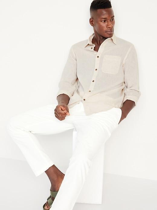 Classic Fit Everyday Linen-Blend Shirt Product Image