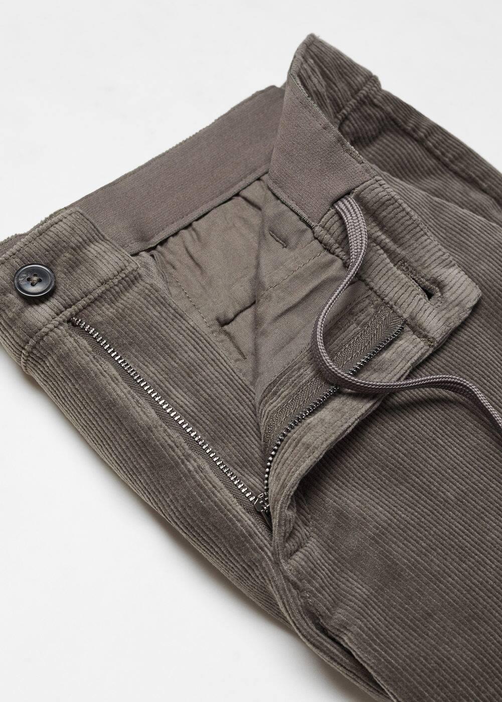 MANGO MAN - Micro-corduroy slim-fit pants greyMen Product Image