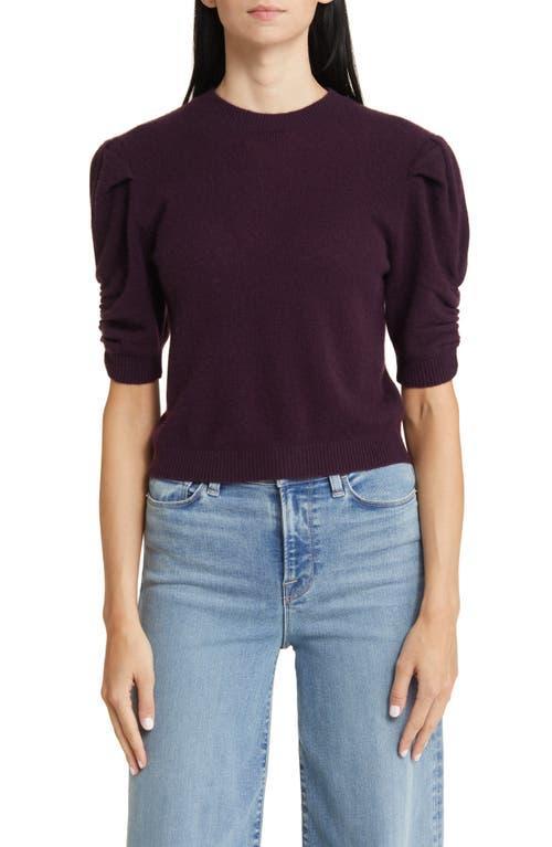 FRAME Ruched Sleeve Recycled Cashmere Blend Sweater Product Image