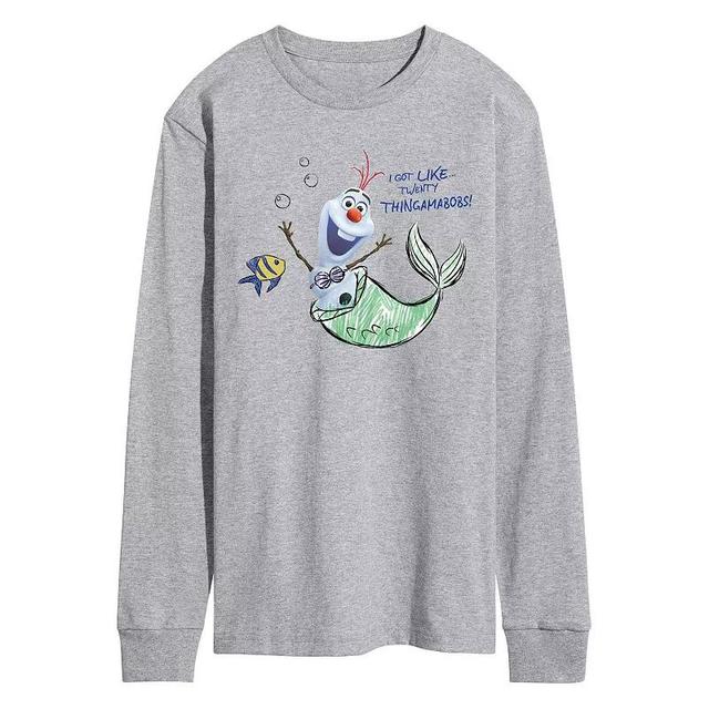 Disneys Frozen Mens Olaf Mermaid Long Sleeve Graphic Tee Product Image