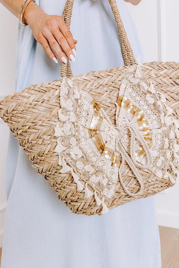 Feeling Boho Straw Woven Tote Product Image