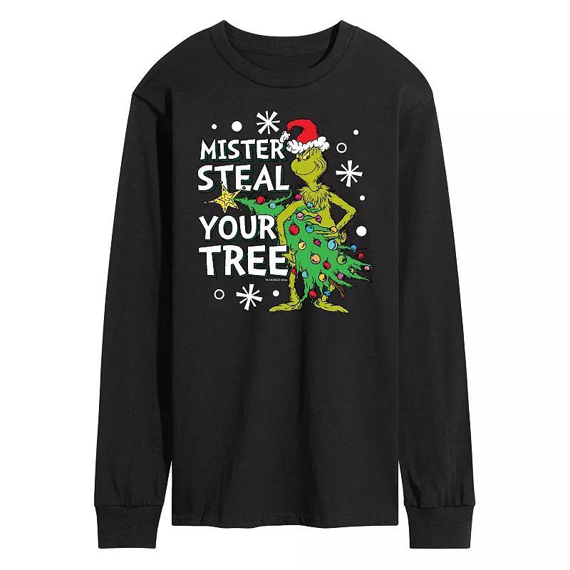 Mens Dr. Seuss Grinch Mister Steal Your Tree Long Sleeve Tee Product Image