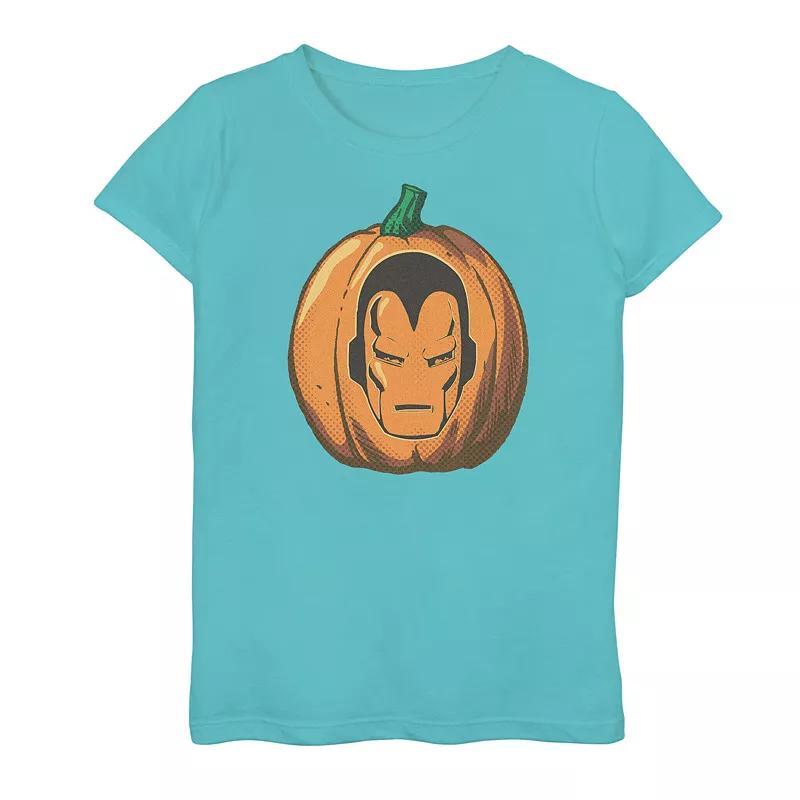 Girls 7-16 Marvel Iron Man Pumpkin Logo Graphic Tee, Girls Product Image