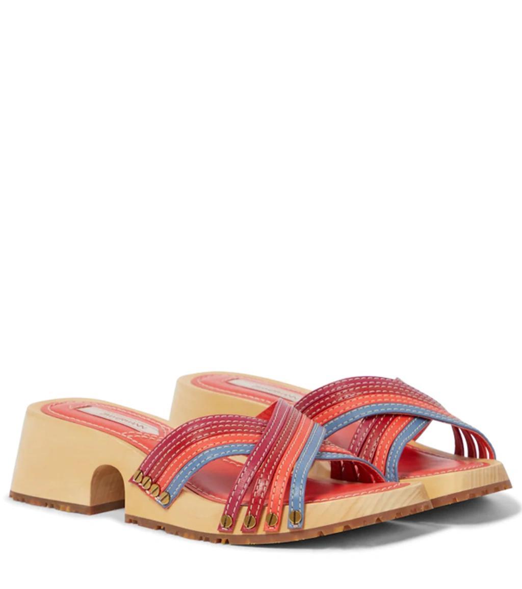 Strappy Clog Slide Sandal In Pink product image