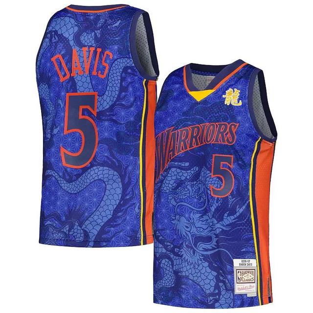 Mens Mitchell & Ness Baron Davis Royal Golden State Warriors 2006/07 Hardwood Classics Asian Heritage 6.0 Swingman Throwback Player Jersey - Royal Product Image