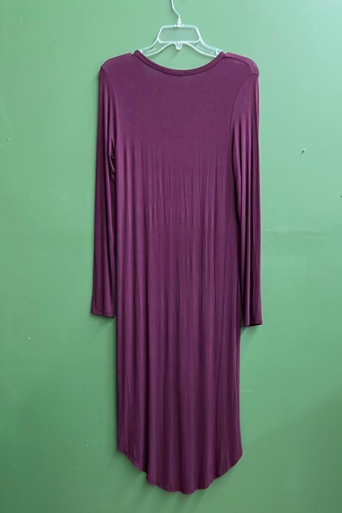 Long Purple Cardigan w/ pockets Product Image