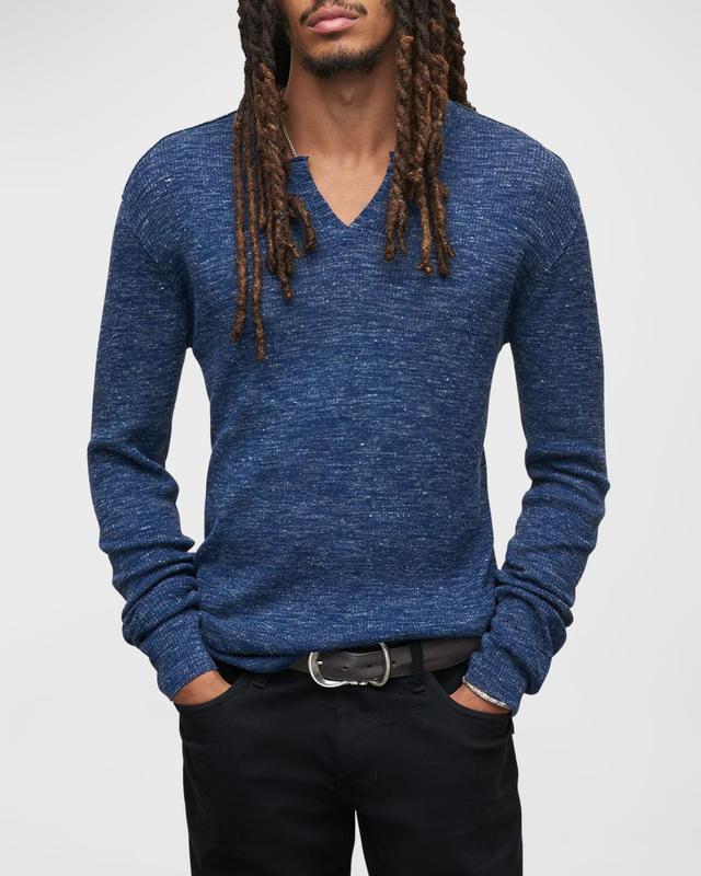 Mens Travis V-Neck Henley Shirt Product Image